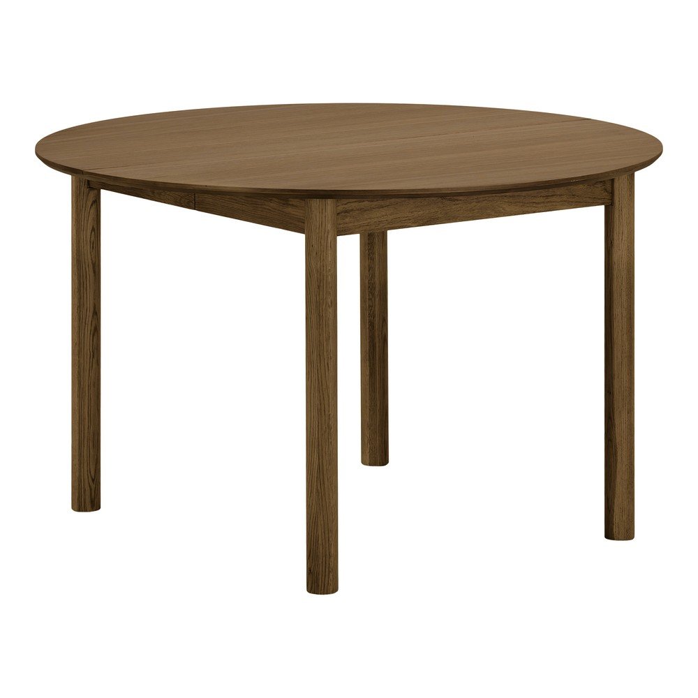 Kulatý rozkládací jídelní stůl s přídavnou deskou v dekoru dubu 120x220 cm Bundaberg – House Nordic
