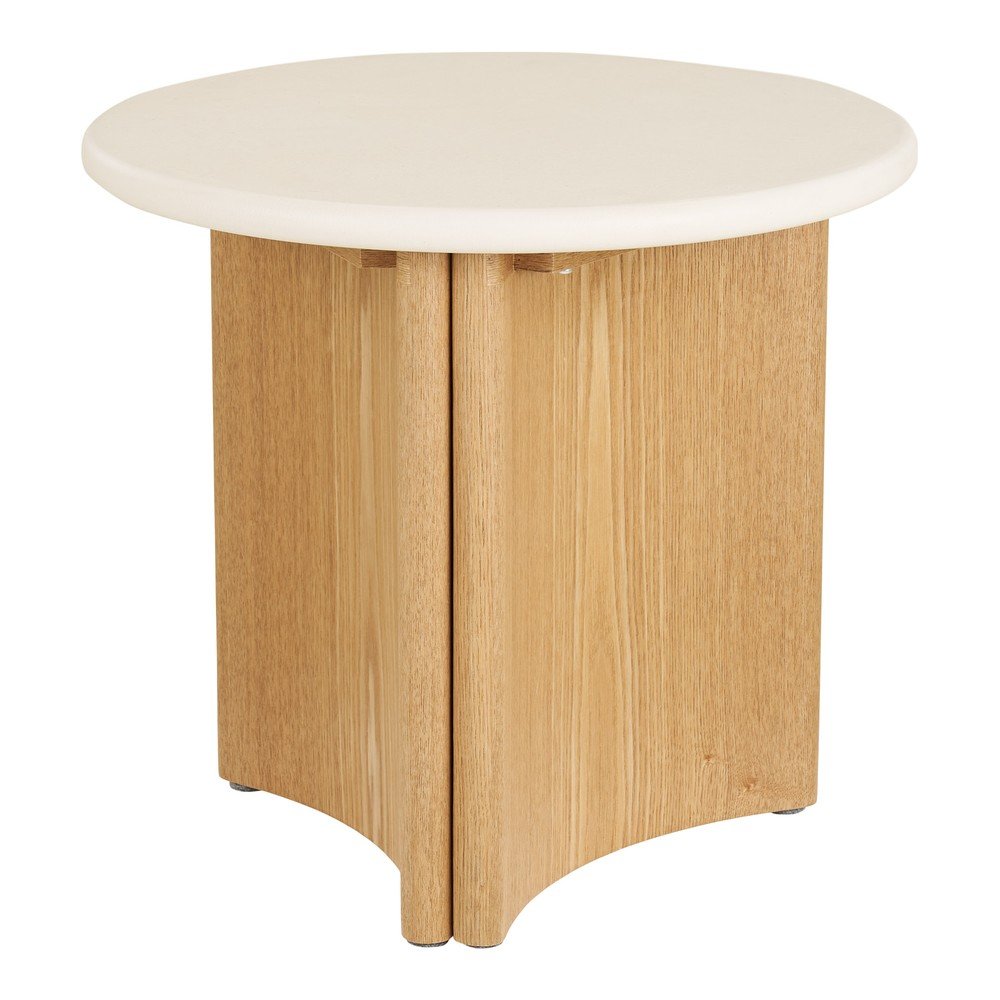 Kulatý odkládací stolek s betonovou deskou ø 50 cm Motril – House Nordic