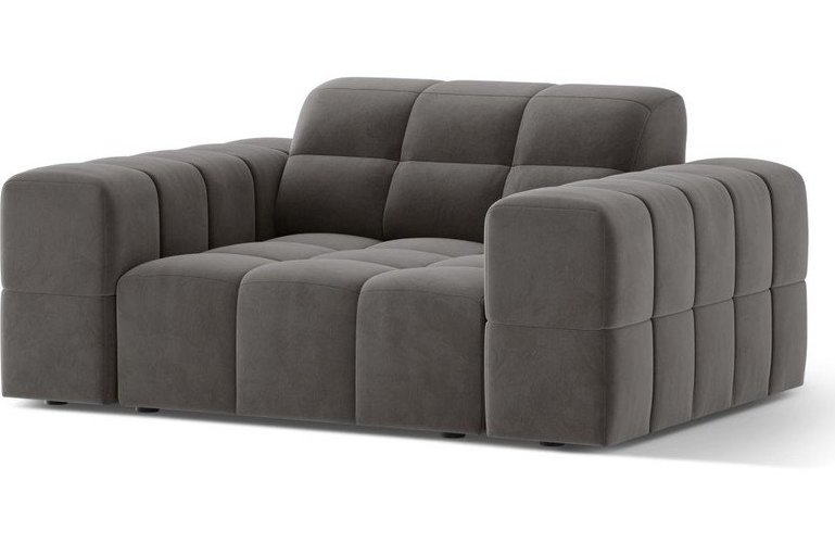 Šedé sametové křeslo Chicago – Cosmopolitan Design