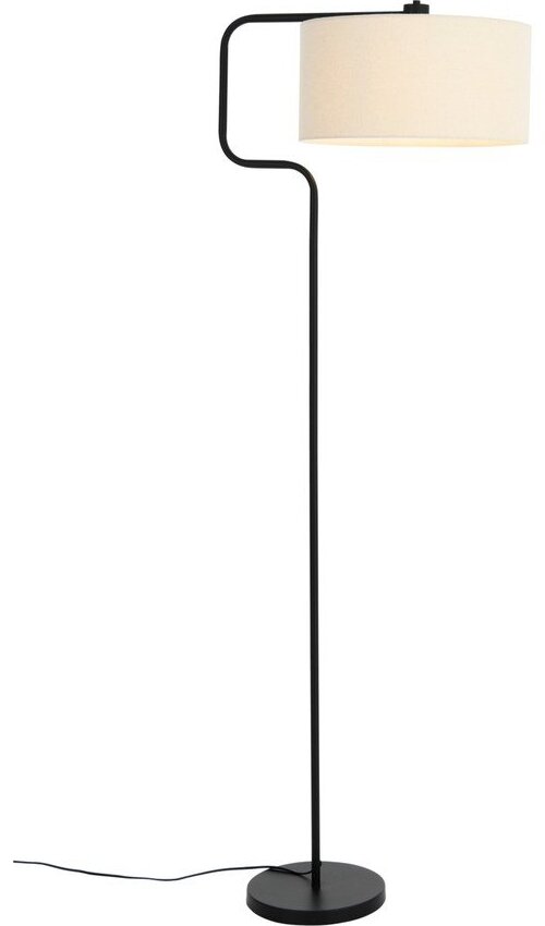 Černá/krémová látková stojací lampa (výška 160 cm) Josho – Ellos Home