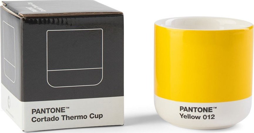 Žlutý porcelánový šálek na cappuccino 175 ml Yellow 012 – Pantone
