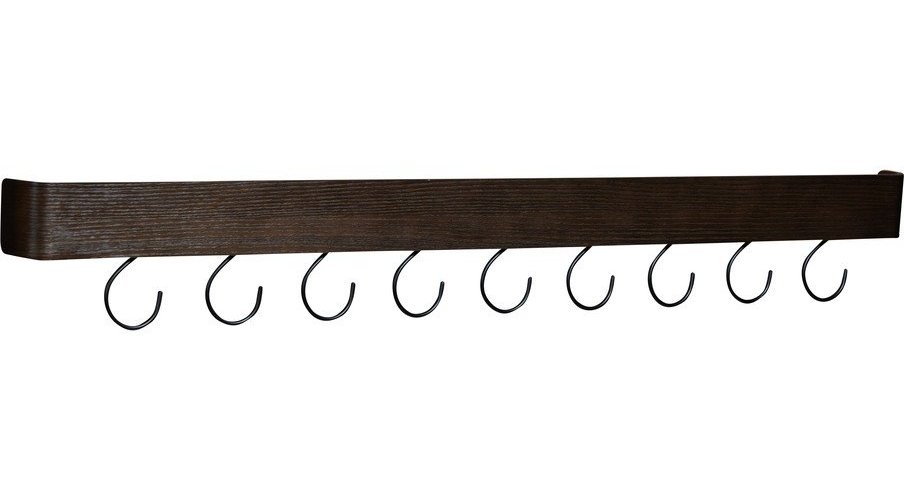 Nástěnný věšák v dekoru jasanu v tmavě přírodní barvě s poličkou 120 cm Protopia – DAN-FORM Denmark