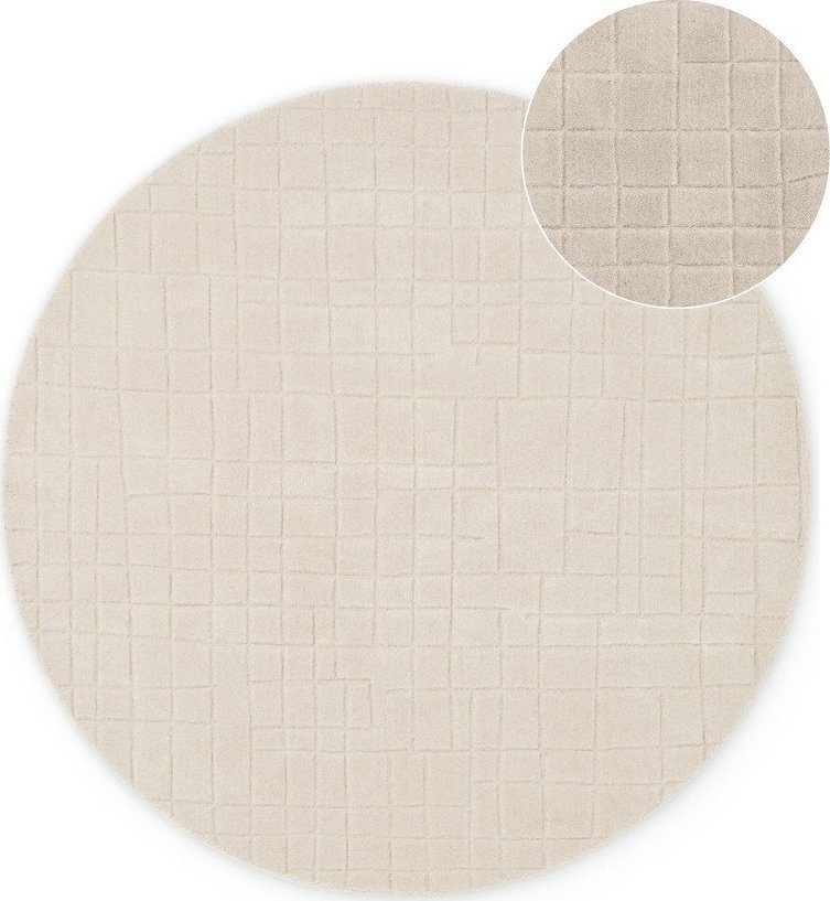 Béžový vlněný kulatý koberec ø 200 cm Kenso – Villeroy&Boch