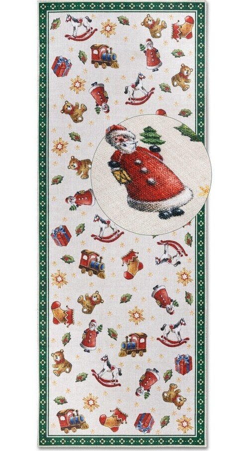 Zelený běhoun s vánočním motivem 80x200 cm Green Christmas – Villeroy&Boch