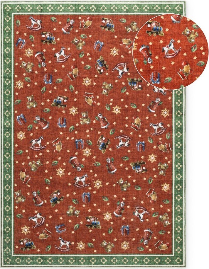 Červený/zelený koberec s vánočním motivem 160x230 cm Toy's Delight Nostalgic Noel Red Green – Villeroy&Boch