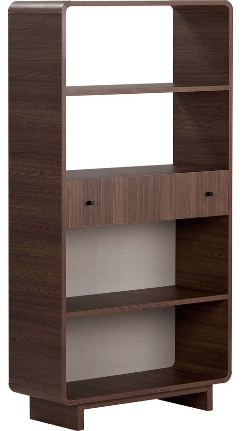 Knihovna v dekoru ořechu v tmavě přírodní barvě 78x153x34 cm Senza – Nordure