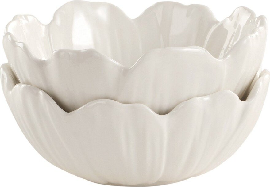 Bílé porcelánové misky v sadě 2 ks na salát Eira – Jotex