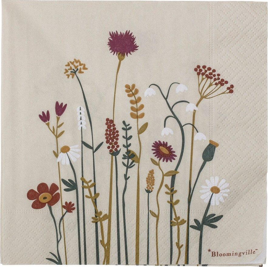 Papírové ubrousky v sadě 20 ks 33x33 cm Paige – Bloomingville