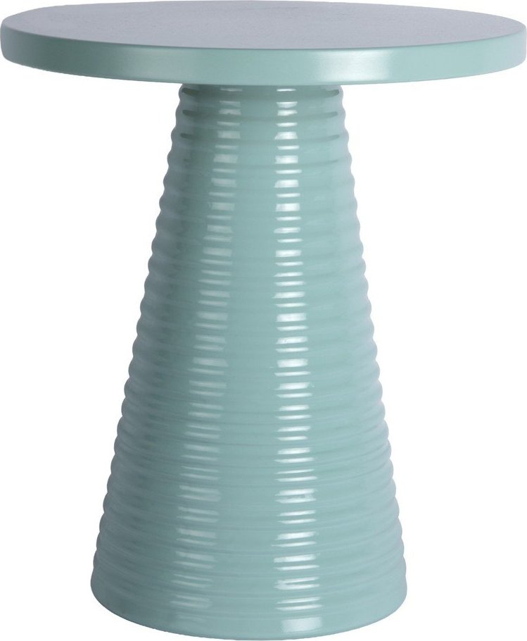 Kovový kulatý odkládací stolek ø 40 cm Catania Ribbed – Leitmotiv