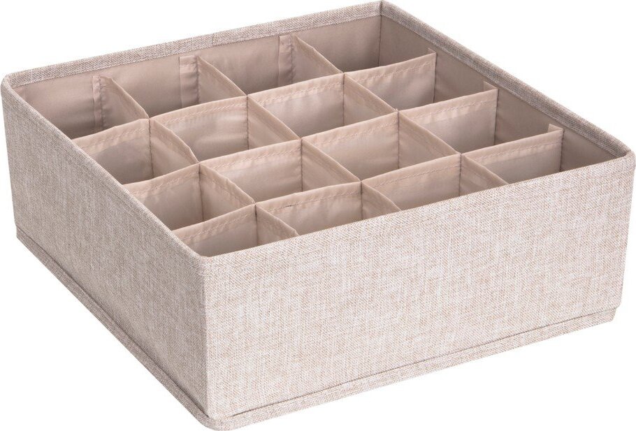 Béžový organizér do zásuvky s 16 přihrádkami Bigso Box of Sweden Drawer