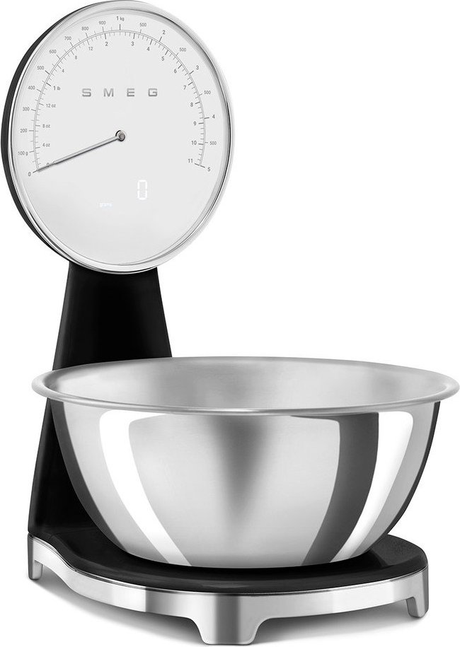 Černá plastová digitální kuchyňská váha – SMEG
