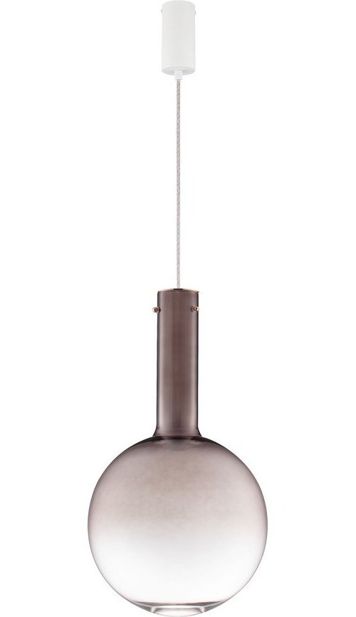 Hnědé skleněné LED stmívatelné závěsné svítidlo ø 30 cm Nostos – Nova Luce
