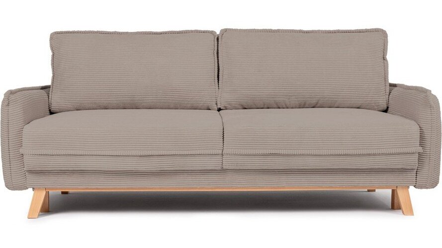 Taupe manšestrová rozkládací/s úložným prostorem pohovka 218 cm Tori – Bonami Selection