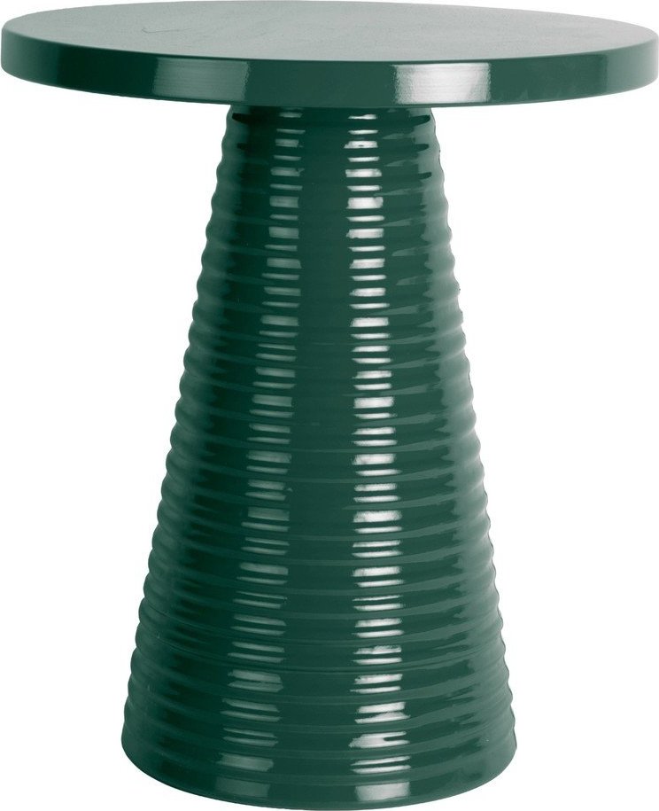 Kovový kulatý odkládací stolek ø 40 cm Catania Ribbed – Leitmotiv