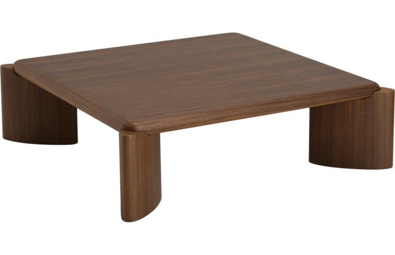 Hnědý konferenční stolek z MDF 106x106 cm Sovina – Ellos Home