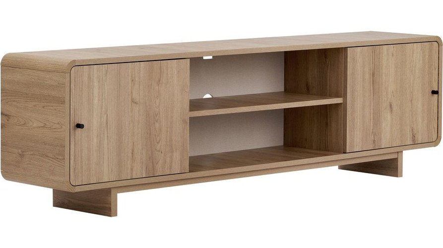 TV stolek v dekoru dubu ve světle přírodní barvě 180x52x34 cm Mirel – Nordure
