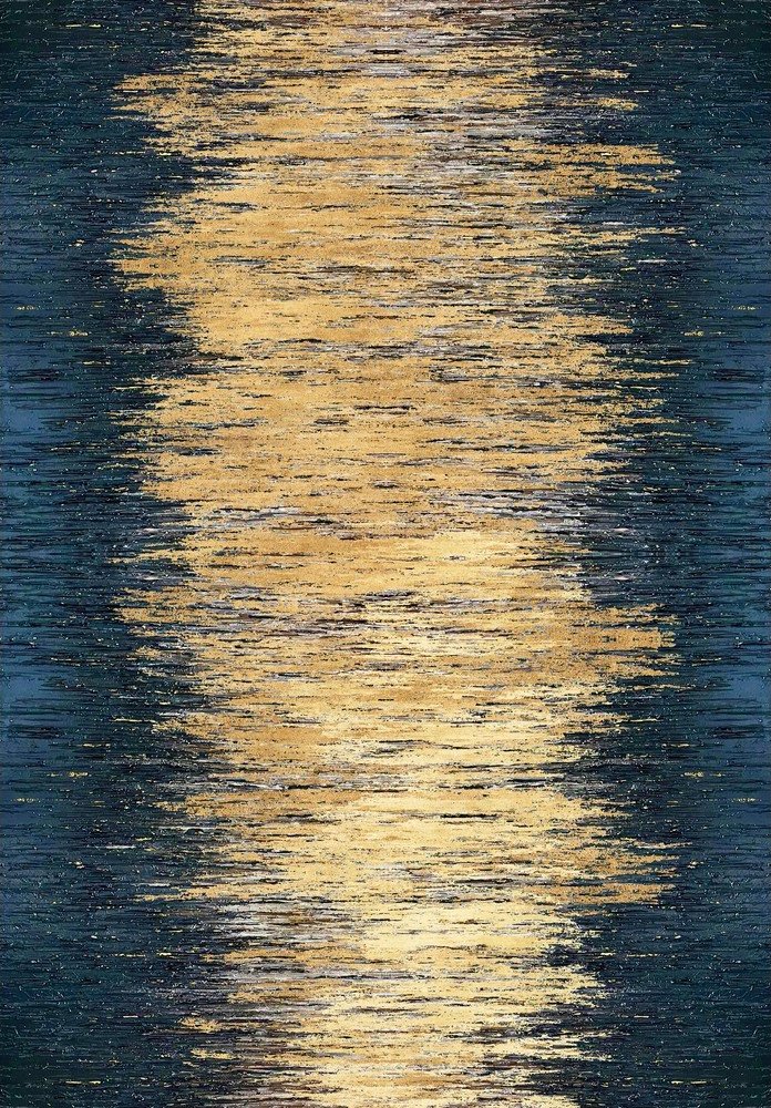 Žlutý/tmavě modrý pratelný koberec 120x180 cm Goldie – Vitaus
