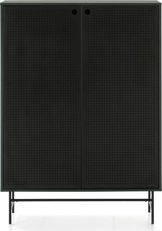 Černo-zelená skříňka 93x130 cm Punto