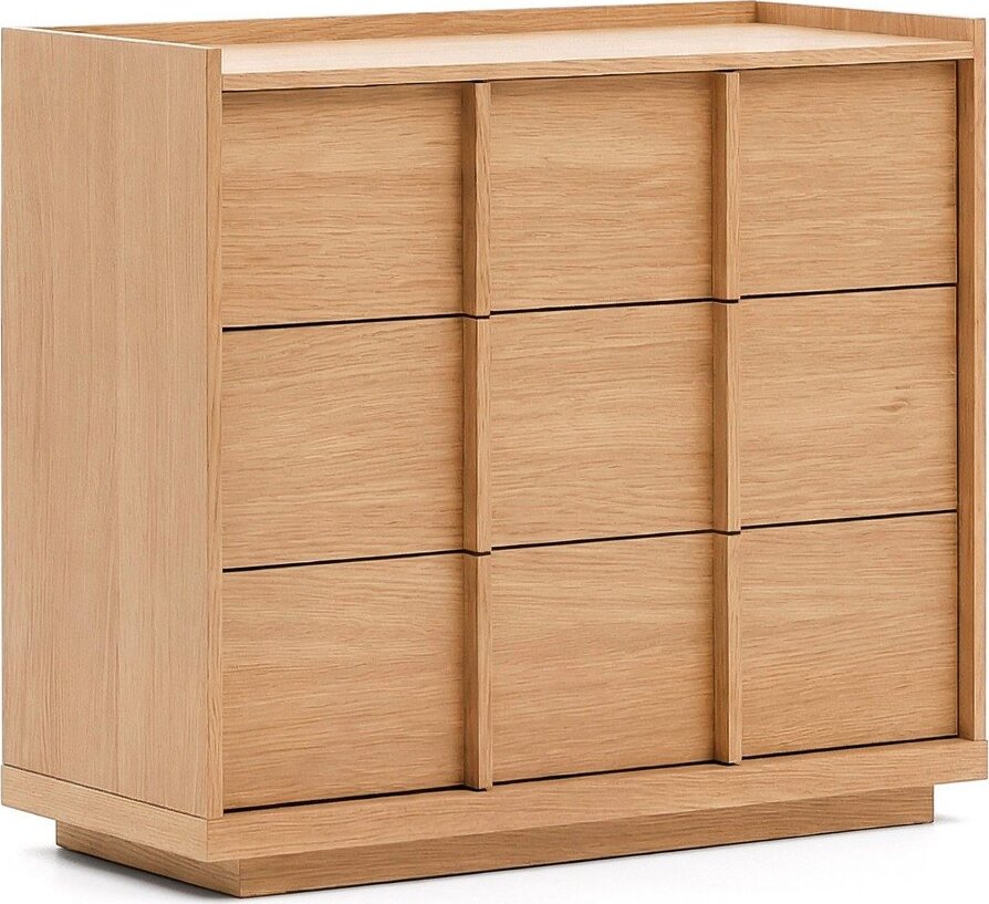 Komoda v dekoru dubu v přírodní barvě 100x78x50 cm Onix – Kave Home