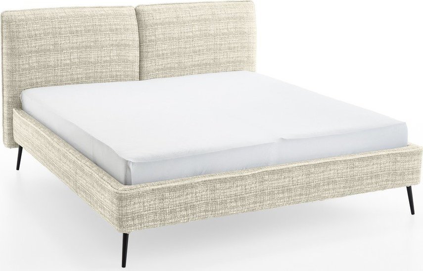 Béžová čalouněná dvoulůžková postel bez roštu 200x200 cm Infinity – Meise Möbel