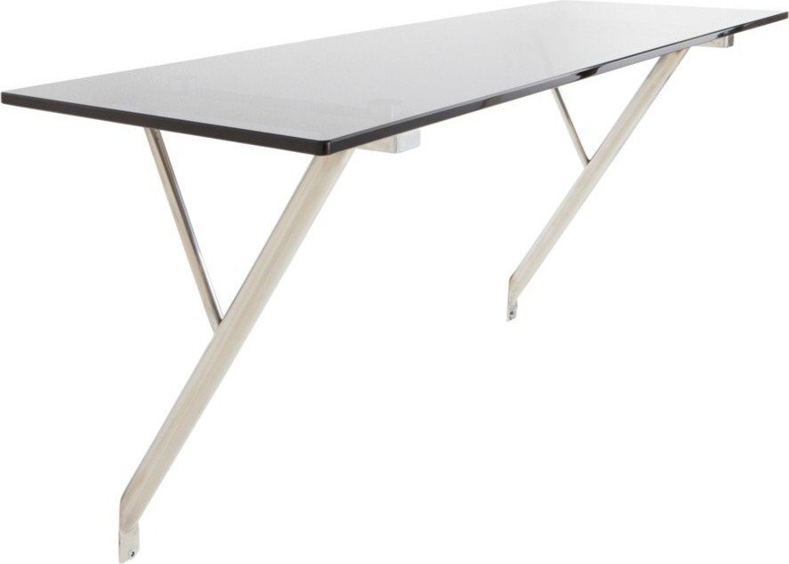 Závěsný pracovní stůl nástěnný se skleněnou deskou 40x120 cm Kullaberg – Jotex