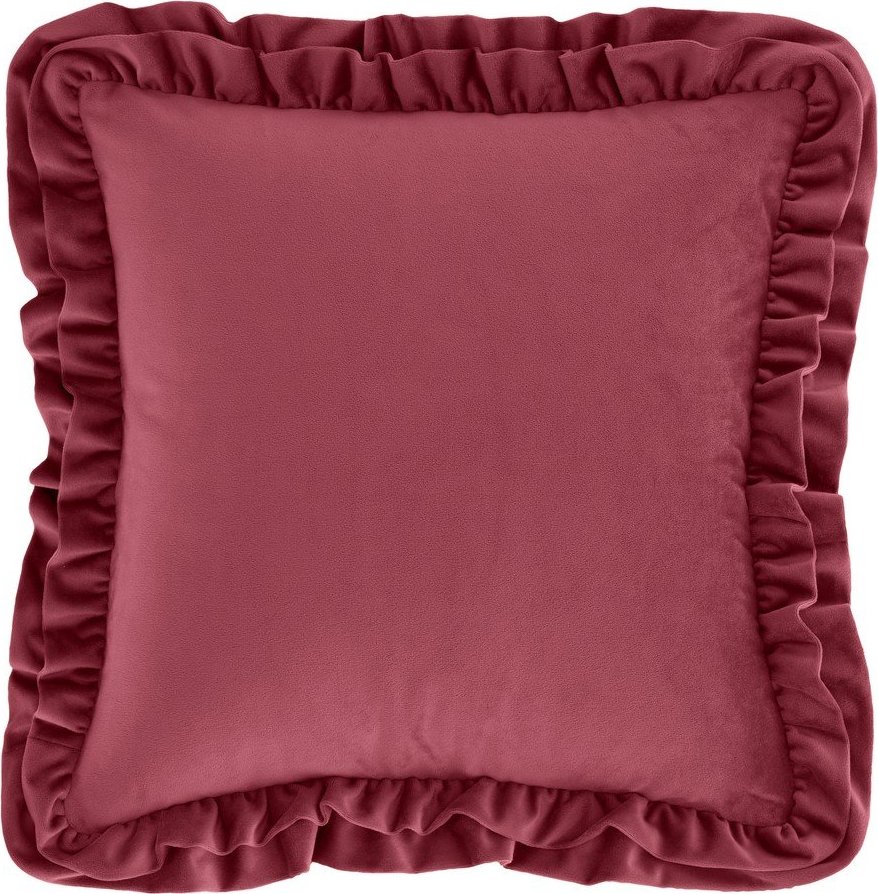 Sametový dekorační polštář Velvet Double Frill – Catherine Lansfield