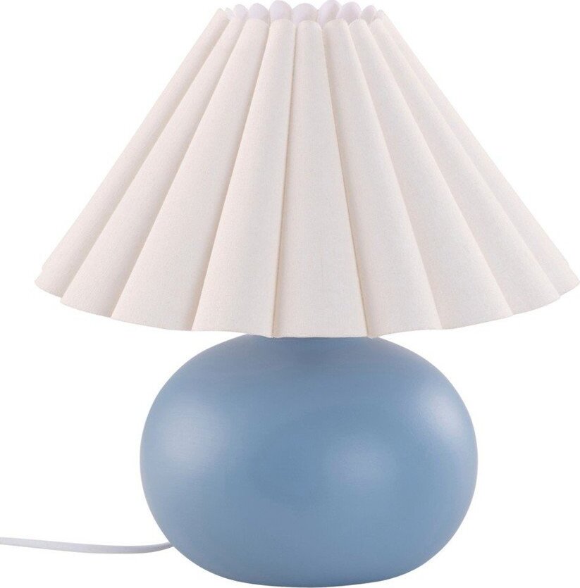 Bílá/modrá keramická stolní lampa (výška 34 cm) Crasso – Jotex