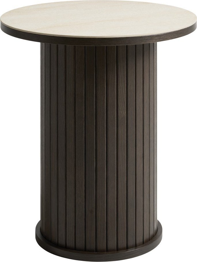 Kulatý odkládací stolek s keramickou deskou ø 50 cm Enna – Unique Furniture
