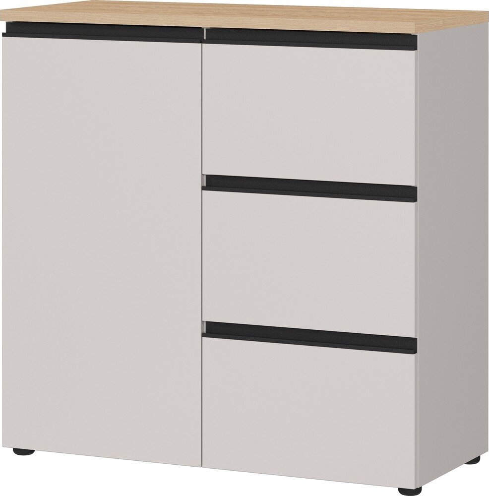 Šedobéžová/ve světle přírodní barvě komoda 90x91x41 cm Cormano – Germania