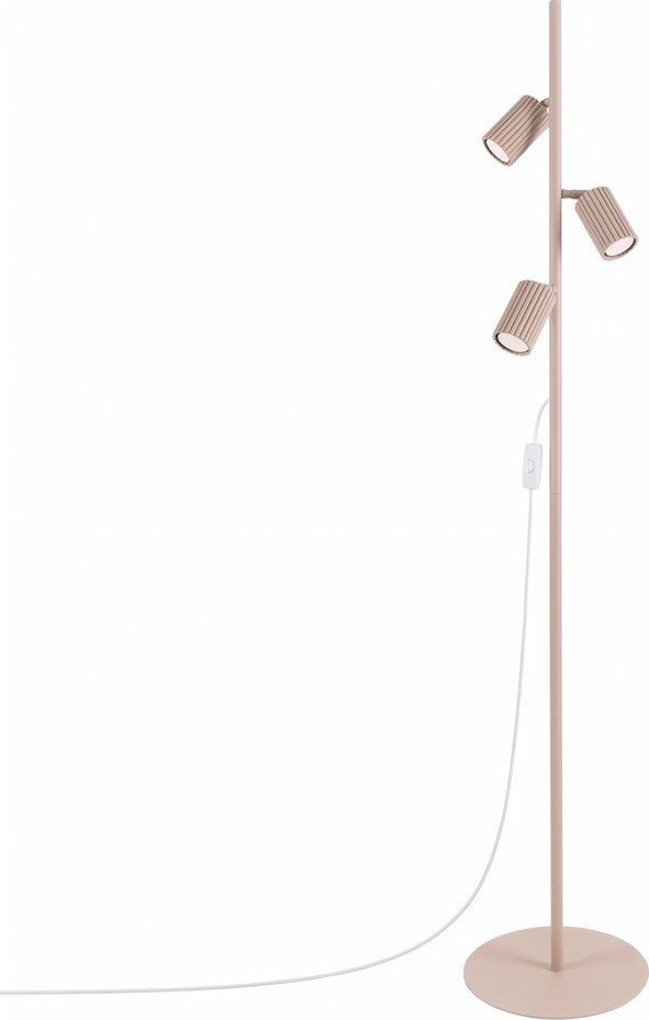Taupe hliníková stojací lampa s ohybatelnou konstrukcí (výška 155 cm) Gleam – Sollux