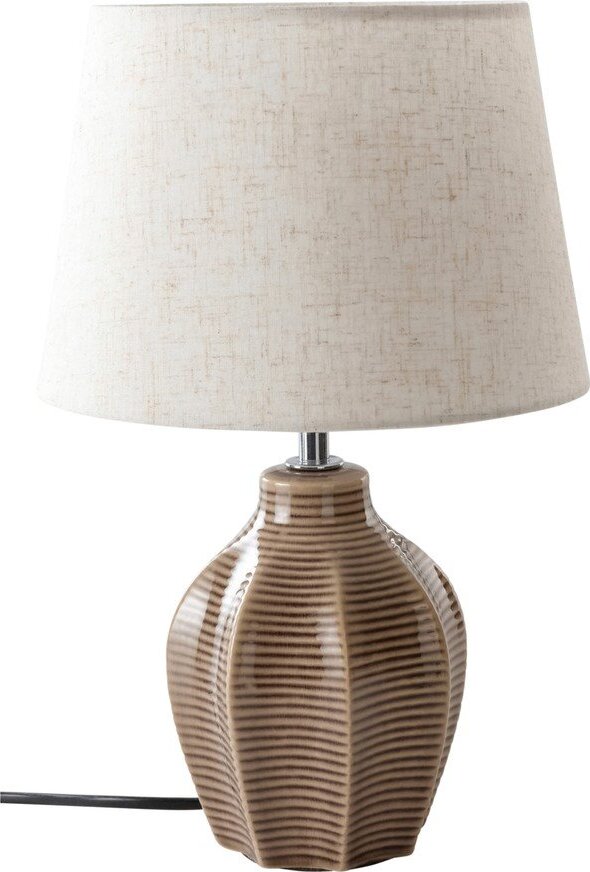 Béžová/tmavě hnědá keramická stolní lampa (výška 34 cm) Wera – Jotex