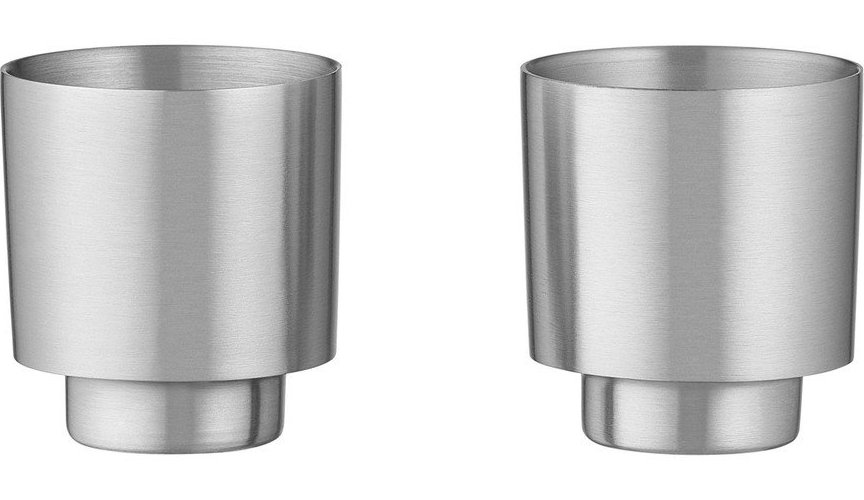 Šálky v sadě 2 ks na espresso/dvoustěnné z nerezové oceli ve stříbrné barvě Makoto Steel – Blomus
