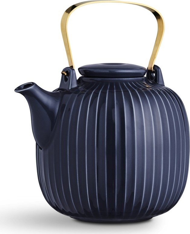 Tmavě modrá porcelánová čajová konvice Kähler Design Hammershoi, 1,2 l
