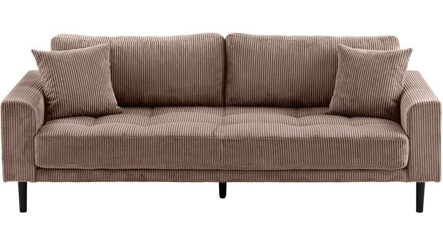 Hnědá manšestrová pohovka 210 cm Lido – House Nordic