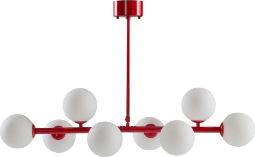 Červené/bílé stropní svítidlo z opálového skla 30x104 cm Ekman – Jotex