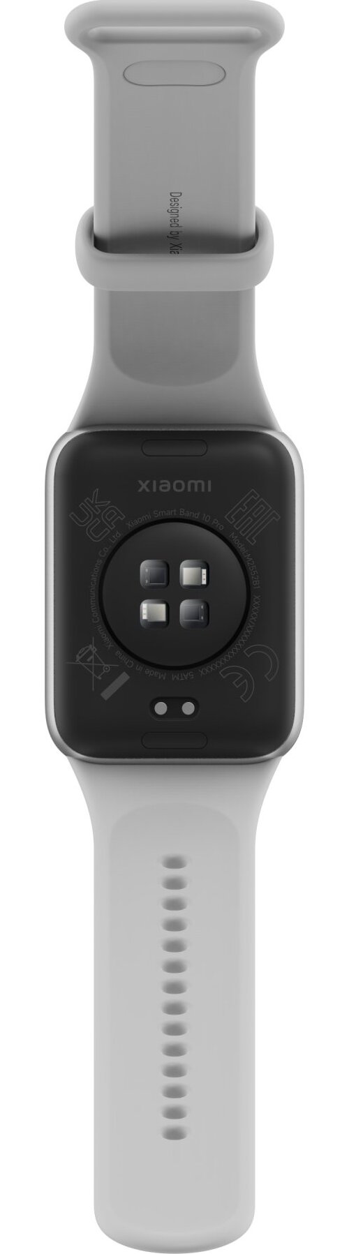 Xiaomi Smart Band 10 Pro – inteligentný náramok s GNSS, Glacier Silver – detail 2