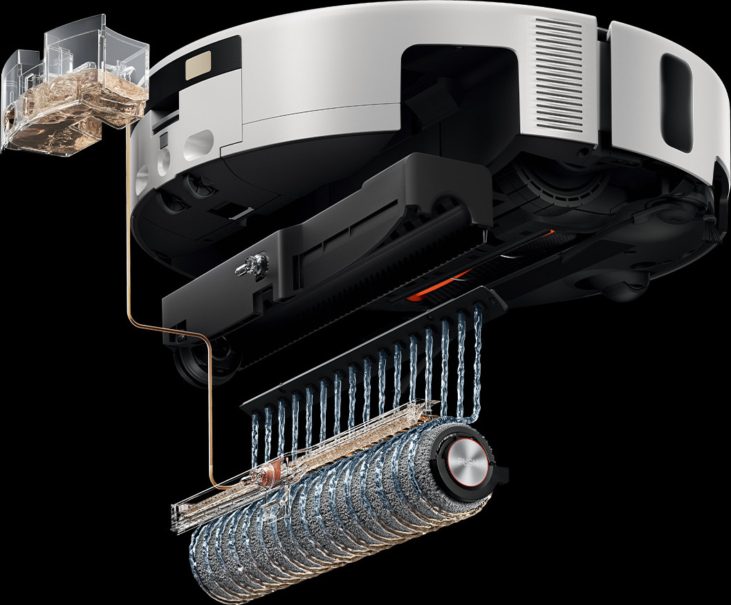 Valcový mop a vnútorná konštrukcia Xiaomi Robot Vacuum 6 Pro