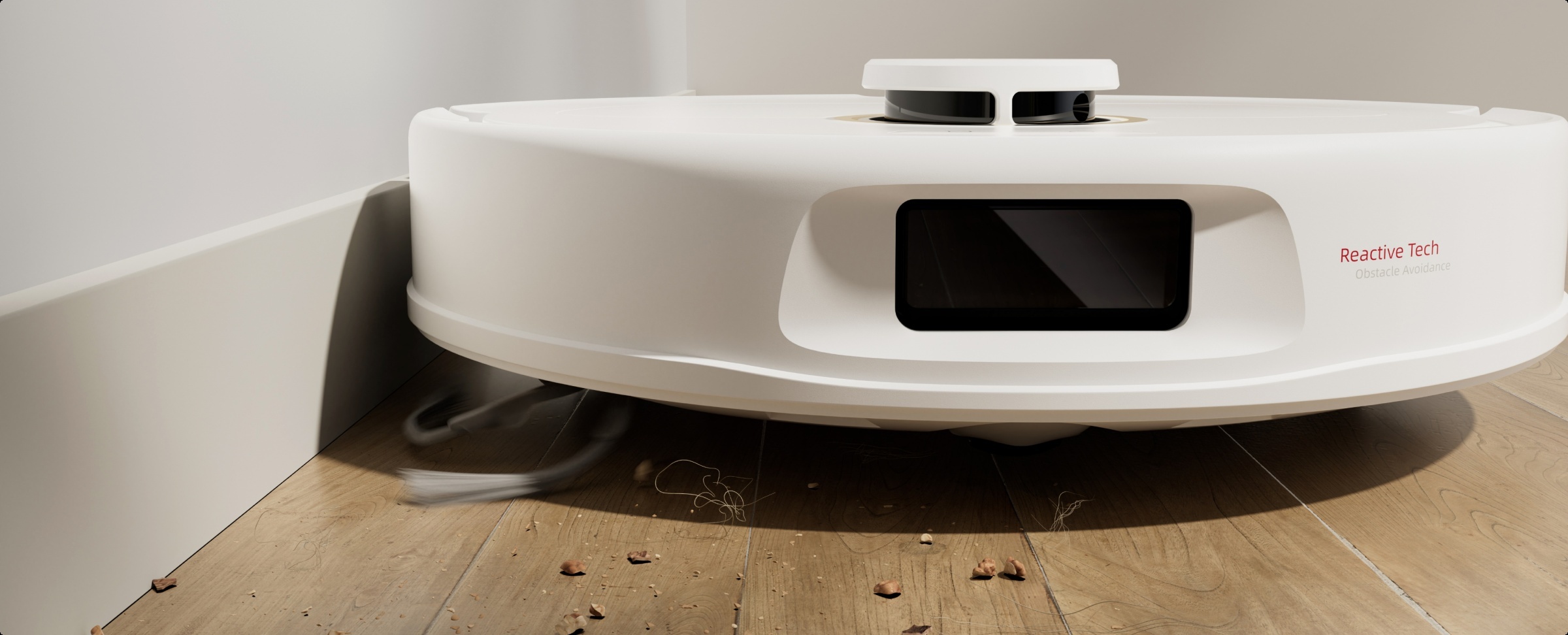 Výsuvný mop FlexiArm Roborock Qrevo 5AE pri stene