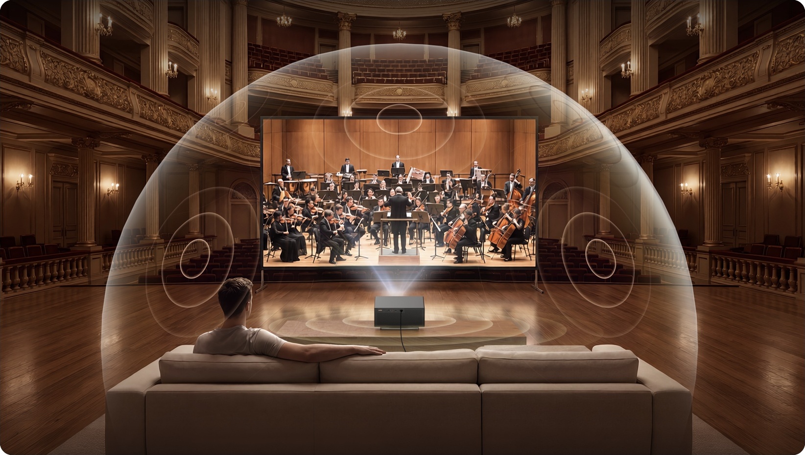 Ilustrácia 20 W zvuku s Dolby Audio