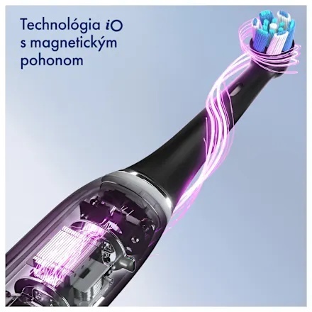 Magnetický pohon a mikrovibrujúce vlákna Oral-B iO